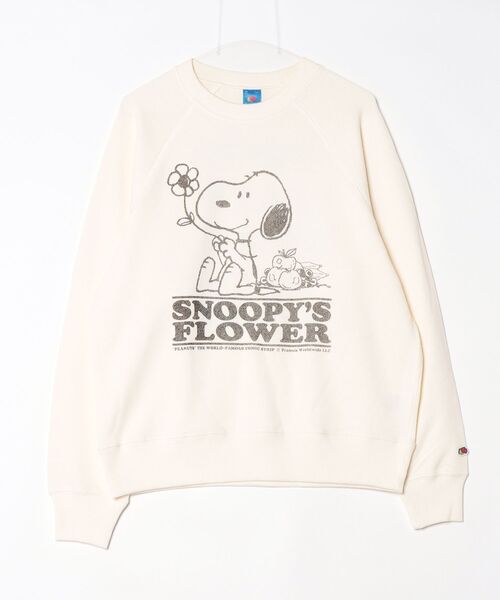 FRUIT OF THE LOOM(フルーツオブザルーム)の「【FRUIT OF THE LOOM/フルーツオブザルーム】<FRUIT OF THE LOOM x PEANUTS> 甘編み裏毛スウェット1(スウェット・レディース・アイボリー・M/L)」の4枚目の写真