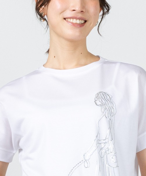 STUDIO PICONE(スタジオピッコーネ)の「箔プリント冷感プルオーバー(Tシャツ/カットソー・レディース・ブラック/ホワイト/ピンク/ブラウン・LL/L/M)」の19枚目の写真