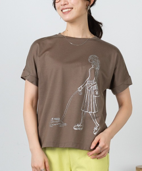 STUDIO PICONE(スタジオピッコーネ)の「箔プリント冷感プルオーバー(Tシャツ/カットソー・レディース・ブラック/ホワイト/ピンク/ブラウン・LL/L/M)」の21枚目の写真