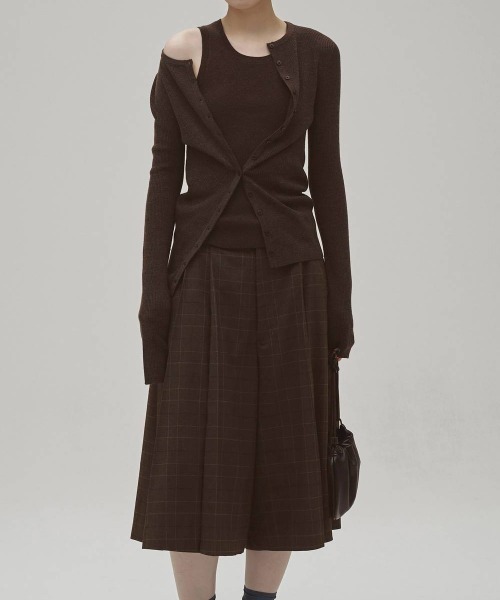 TODAYFUL（トゥデイフル）の「【TODAYFUL/トゥデイフル】Silkwool Knit Cardigan/シルクニットカーディガン（カーディガン/ボレロ・レディース・ダークブラウン/チャコールグレー/キナリ・FREE）」の9枚目の写真