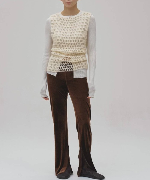 TODAYFUL（トゥデイフル）の「【TODAYFUL/トゥデイフル】Silkwool Knit Cardigan/シルクニットカーディガン（カーディガン/ボレロ・レディース・ダークブラウン/チャコールグレー/キナリ・FREE）」の4枚目の写真