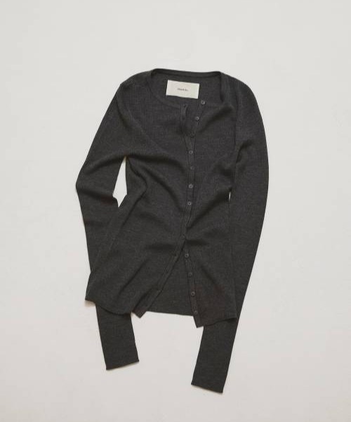TODAYFUL（トゥデイフル）の「【TODAYFUL/トゥデイフル】Silkwool Knit Cardigan/シルクニットカーディガン（カーディガン/ボレロ・レディース・ダークブラウン/チャコールグレー/キナリ・FREE）」の8枚目の写真