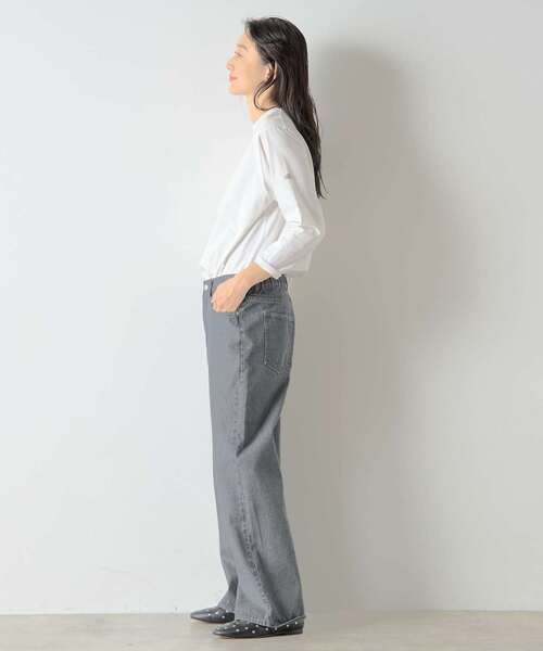 LOGEMENT DE CLAIRE(ロジュモンドクレール)の「《定番》ラウンドヘムロングスリーブTシャツ(Tシャツ/カットソー・レディース・オフホワイト/ブラック・FREE)」の9枚目の写真