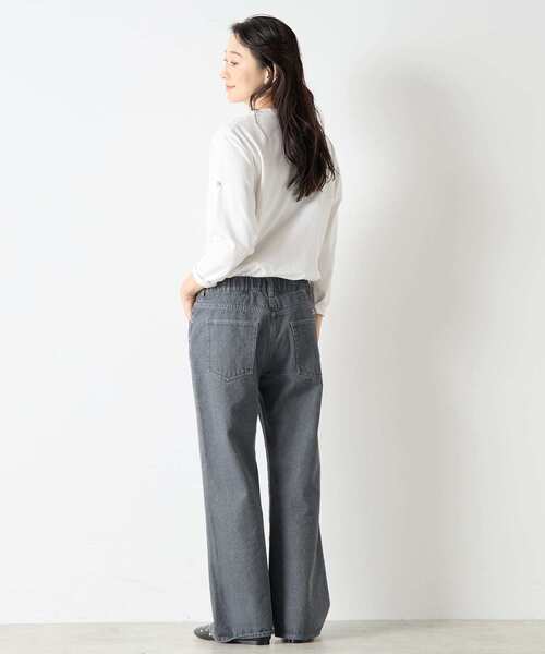 LOGEMENT DE CLAIRE(ロジュモンドクレール)の「《定番》ラウンドヘムロングスリーブTシャツ(Tシャツ/カットソー・レディース・オフホワイト/ブラック・FREE)」の10枚目の写真