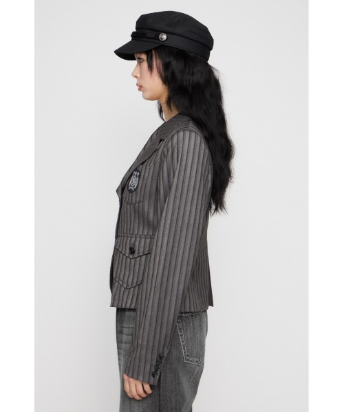 LAGUA GEM（ラグアジェム）の「WAPPEN COMPACT ジャケット（テーラードジャケット・レディース・グレー/ネイビー・FREE）」の13枚目の写真