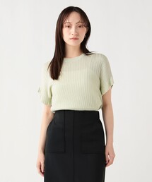袖フリルニット プルオーバー