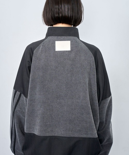 Nora Lily(ノラリリー)の「【Nora Lily】Denim Combo Track Line Loose Blouson(ブルゾン・メンズ・グレー/ブラック・FREE)」の7枚目の写真