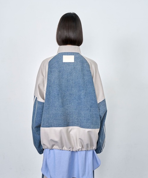 Nora Lily(ノラリリー)の「【Nora Lily】Denim Combo Track Line Loose Blouson(ブルゾン・メンズ・グレー/ブラック・FREE)」の19枚目の写真