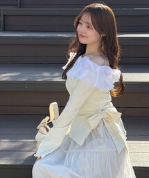 OLIVE des OLIVE | 【インフルエンサー企画】yui ちゅるふわリボンオフショルトップス(Tシャツ/カットソー)