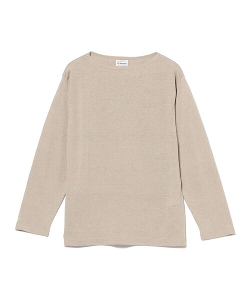 fennica(フェニカ)の「Yonetomi / AMA LINEN BASQUE KNIT PULLOVER バスクシャツ(Tシャツ/カットソー・レディース・ベージュ・2)」の1枚目の写真