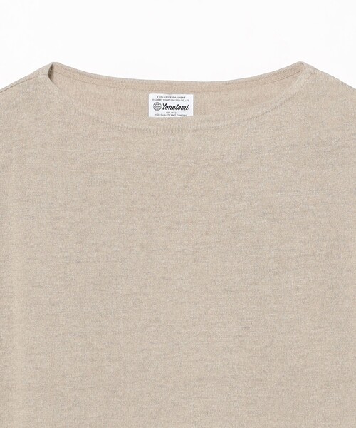 fennica(フェニカ)の「Yonetomi / AMA LINEN BASQUE KNIT PULLOVER バスクシャツ(Tシャツ/カットソー・レディース・ベージュ・2)」の3枚目の写真