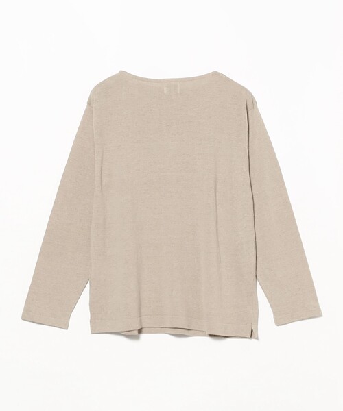 fennica(フェニカ)の「Yonetomi / AMA LINEN BASQUE KNIT PULLOVER バスクシャツ(Tシャツ/カットソー・レディース・ベージュ・2)」の5枚目の写真