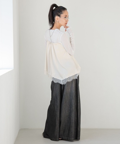 HEREIAM(ヘレイアム)の「【HEREIAM】MIDデニムバギーパンツ(デニムパンツ・レディース・ブラック/インディゴブルー・MEDIUM/SMALL)」の5枚目の写真