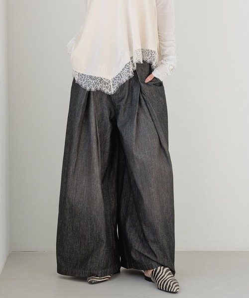 HEREIAM(ヘレイアム)の「【HEREIAM】MIDデニムバギーパンツ(デニムパンツ・レディース・ブラック/インディゴブルー・MEDIUM/SMALL)」の8枚目の写真