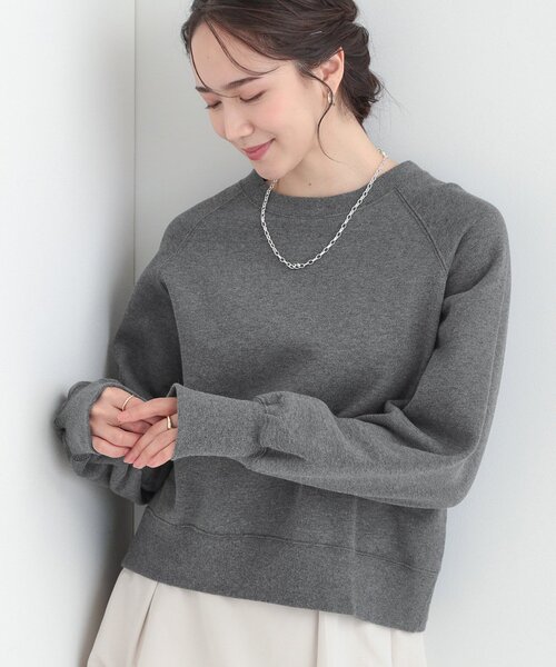 SHOO・LA・RUE（シューラルー）の「MIX調 シンプルラグランスウェット（スウェット・レディース・ライトグレー/オレンジ系/ブルー/チャコールグレー・03/02/01/04）」の2枚目の写真