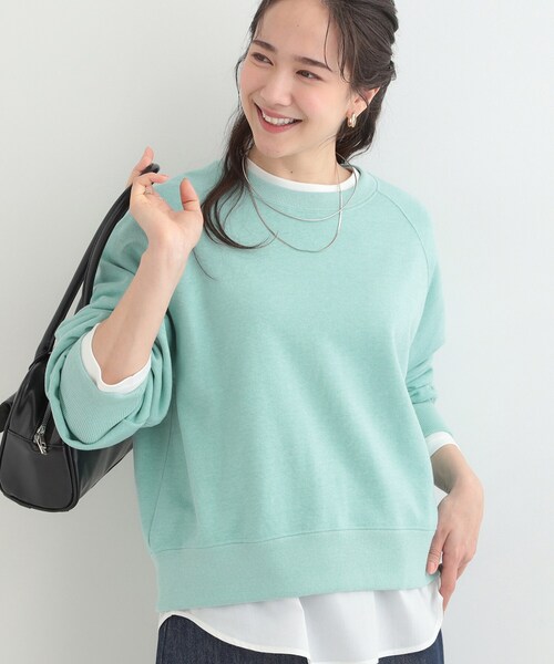 SHOO・LA・RUE（シューラルー）の「MIX調 シンプルラグランスウェット（スウェット・レディース・ライトグレー/オレンジ系/ブルー/チャコールグレー・03/02/01/04）」の3枚目の写真