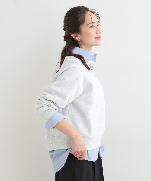 SHOO・LA・RUE（シューラルー）の「MIX調 シンプルラグランスウェット（スウェット・レディース・ライトグレー/オレンジ系/ブルー/チャコールグレー・03/02/01/04）」の6枚目の写真