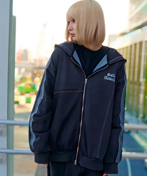 GA 切替DENIM ZIP HOODIE（パーカー）｜GALLIS ADDICTION（ガリス