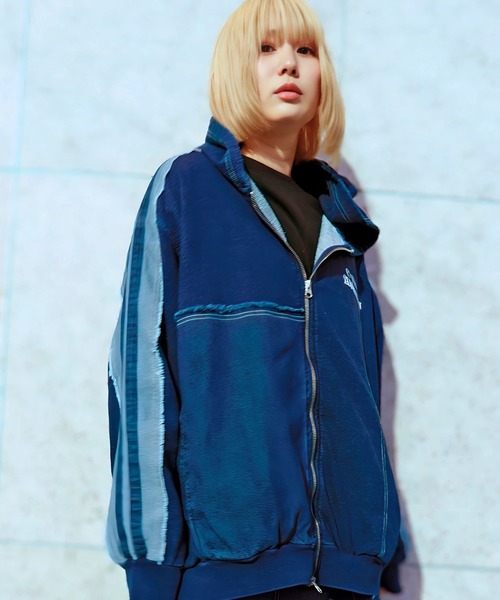 GALLIS ADDICTION(ガリスアディクション)の「GA 切替DENIM ZIP HOODIE(パーカー・メンズ・ブラック系/インディゴブルー・L/M)」の12枚目の写真