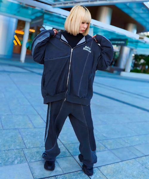 GALLIS ADDICTION(ガリスアディクション)の「GA 切替DENIM ZIP HOODIE(パーカー・メンズ・ブラック系/インディゴブルー・L/M)」の21枚目の写真