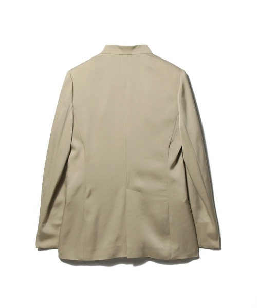 ESTNATION(エストネーション)の「ESTNATION THE FIRST / マットサテンシングルジャケット(テーラードジャケット・レディース・ライトベージュ/ネイビー・38/36)」の3枚目の写真