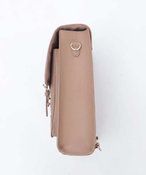 axes femme POETIQUE(アクシーズファムポエティック)の「3WAYサッチェルバッグ(バックパック/リュック・レディース・ブラック/キャメル・MEDIUM)」の16枚目の写真