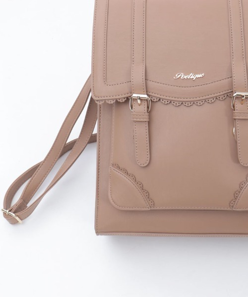 axes femme POETIQUE(アクシーズファムポエティック)の「3WAYサッチェルバッグ(バックパック/リュック・レディース・ブラック/キャメル・MEDIUM)」の22枚目の写真