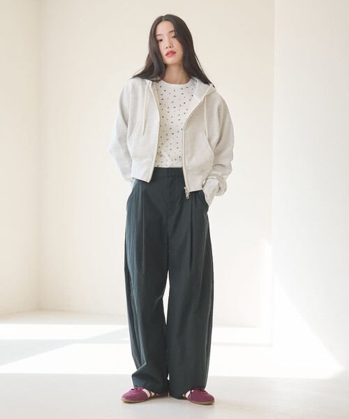 BEAUTY&YOUTH UNITED ARROWS（ビューティーアンドユースユナイテッドアローズ）の「タックカーブパンツ ウォッシャブル 接触冷感（その他パンツ・レディース・オフホワイト/ブラック/ライム・S/XS/M）」の21枚目の写真