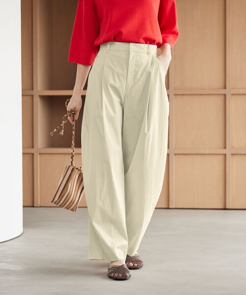 BEAUTY&YOUTH UNITED ARROWS（ビューティーアンドユースユナイテッドアローズ）の「タックカーブパンツ ウォッシャブル 接触冷感（その他パンツ・レディース・オフホワイト/ブラック/ライム・S/XS/M）」の18枚目の写真