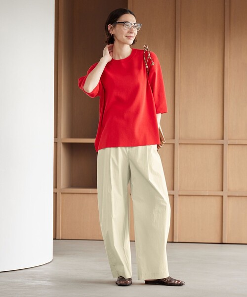 BEAUTY&YOUTH UNITED ARROWS（ビューティーアンドユースユナイテッドアローズ）の「タックカーブパンツ ウォッシャブル 接触冷感（その他パンツ・レディース・オフホワイト/ブラック/ライム・S/XS/M）」の17枚目の写真