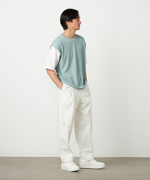 COMME CA ISM(コムサイズム)の「ケーブルレイヤードTシャツ(Tシャツ/カットソー・メンズ・グレー/ホワイト/ミント/ネイビー・LARGE/MEDIUM)」の17枚目の写真