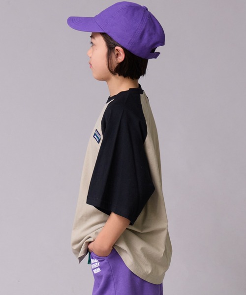PAIRMANON STREET(ペアマノンストリート)の「【綿100%】配色ラグラン ワンポイント刺繍 半袖 Tシャツ【PAIRMANON STREET】(Tシャツ/カットソー・キッズ・ホワイト/ベージュ/ブラック/グレー/ブルー・140/130/150/110/160/120/90/100)」の15枚目の写真