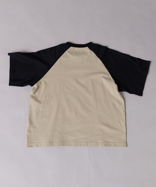 PAIRMANON STREET(ペアマノンストリート)の「【綿100%】配色ラグラン ワンポイント刺繍 半袖 Tシャツ【PAIRMANON STREET】(Tシャツ/カットソー・キッズ・ホワイト/ベージュ/ブラック/グレー/ブルー・140/130/150/110/160/120/90/100)」の22枚目の写真