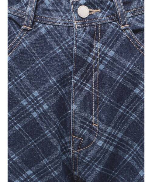 EMODA（エモダ）の「ヘムレースアップルーズデニム（デニムパンツ・レディース・ライトブルー/ブラウン/インディゴブルー・MEDIUM/SMALL）」の8枚目の写真