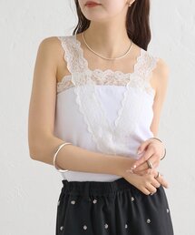 mystic | パット付きVレースタンクトップ(タンクトップ)