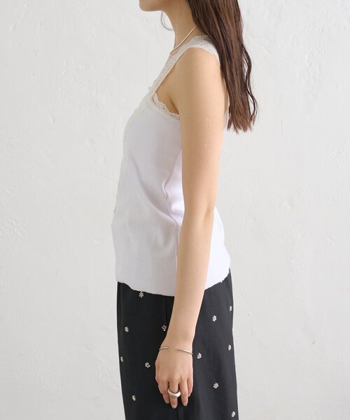 mystic(ミスティック)の「パット付きVレースタンクトップ(タンクトップ・レディース・ブラック/オフホワイト/グレー・FREE)」の10枚目の写真