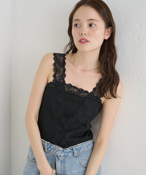 mystic(ミスティック)の「パット付きVレースタンクトップ(タンクトップ・レディース・ブラック/オフホワイト/グレー・FREE)」の17枚目の写真