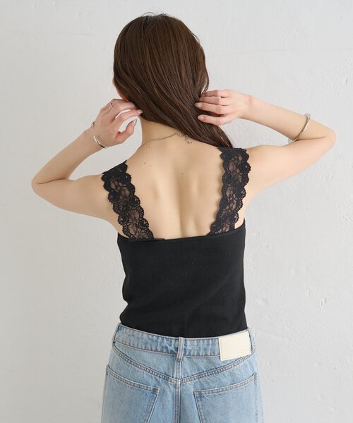 mystic(ミスティック)の「パット付きVレースタンクトップ(タンクトップ・レディース・ブラック/オフホワイト/グレー・FREE)」の19枚目の写真