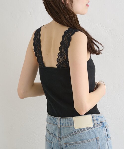 mystic(ミスティック)の「パット付きVレースタンクトップ(タンクトップ・レディース・ブラック/オフホワイト/グレー・FREE)」の20枚目の写真