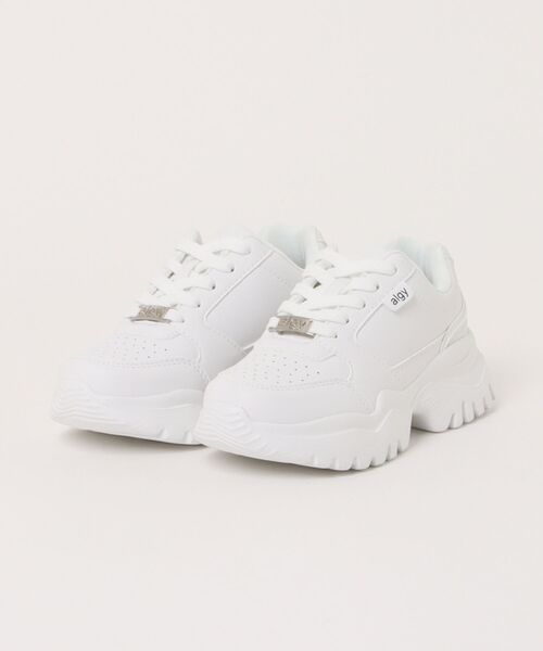 algy(アルジー)の「【algy】ジュニア 厚底スニーカー(スニーカー・キッズ・ブラック/ホワイト・23.0cm/24.0cm/22.0cm/20.0cm/21.0cm)」の2枚目の写真