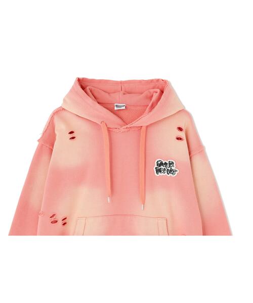 over print(オーバープリント)の「overprint/オーバープリント/PATCH Hoodie(パーカー・レディース・ブラック/ピンク・M/L/S)」の6枚目の写真