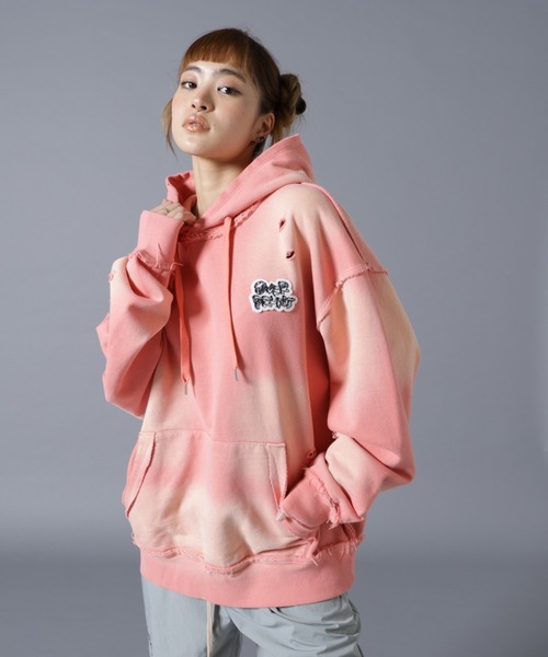 over print(オーバープリント)の「overprint/オーバープリント/PATCH Hoodie(パーカー・レディース・ブラック/ピンク・M/L/S)」の22枚目の写真