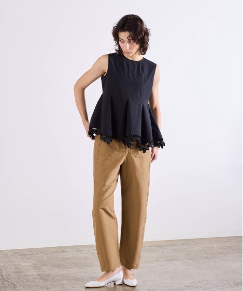 Marilyn Moon（マリリンムーン）の「2way handkerchief hem blouse（シャツ/ブラウス・レディース・ブラック/ホワイト・FREE）」の10枚目の写真