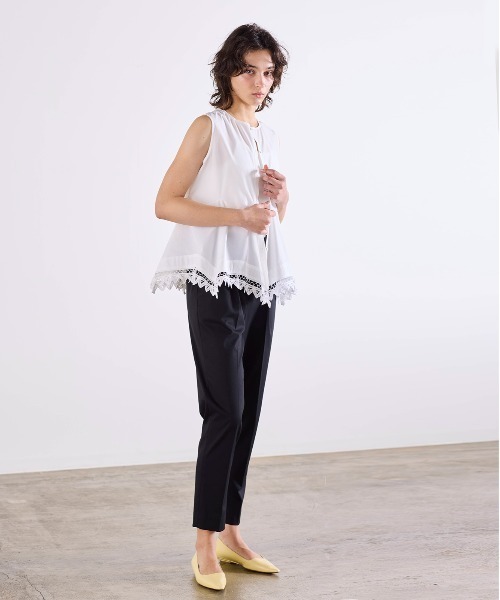 Marilyn Moon（マリリンムーン）の「2way handkerchief hem blouse（シャツ/ブラウス・レディース・ブラック/ホワイト・FREE）」の13枚目の写真