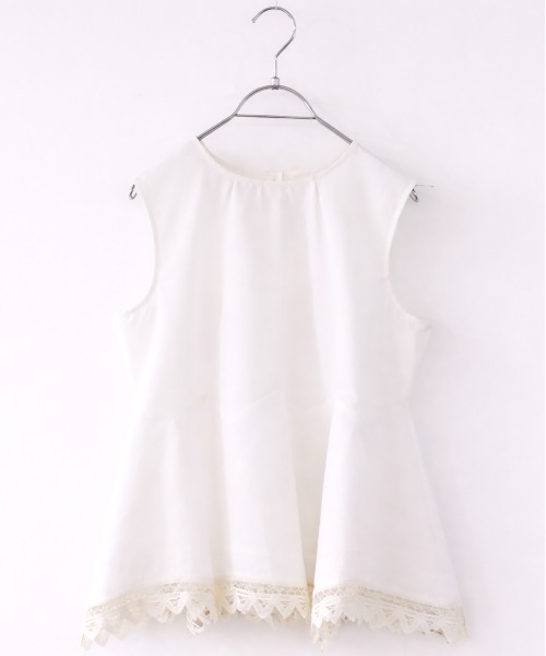 Marilyn Moon（マリリンムーン）の「2way handkerchief hem blouse（シャツ/ブラウス・レディース・ブラック/ホワイト・FREE）」の4枚目の写真