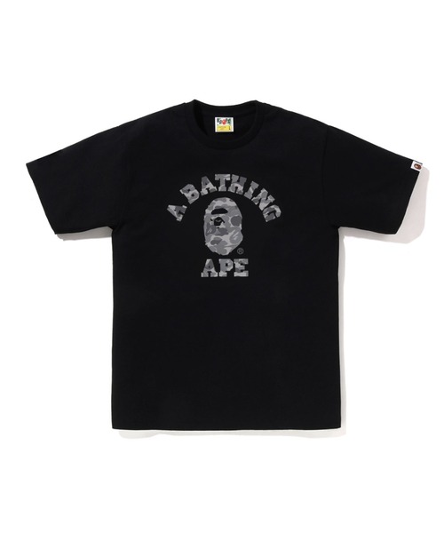 A BATHING APE(アベイシングエイプ)の「ABC CAMO REFLECTIVE ON COLLEGE TEE(Tシャツ/カットソー・メンズ・ブラック/ホワイト・XX-LARGE/X-LARGE/SMALL/LARGE/MEDIUM)」の2枚目の写真