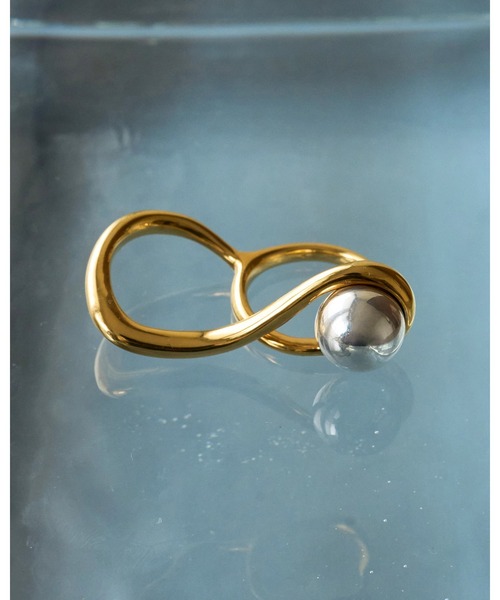 anuke(アンヌーク)の「Ball Double Ring(リング・レディース・シルバー/ゴールド・FREE)」の6枚目の写真