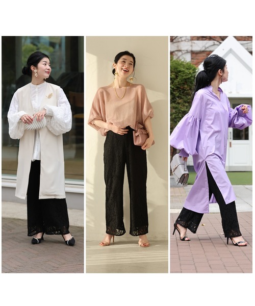 cawaii(カワイイ)の「透けないレースパンツ(その他パンツ・レディース・ブラック/ネイビー・M-Long/M-Short/L-Long/L-Short)」の15枚目の写真