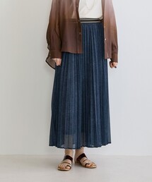 NICOLE white | シアーデニムプリーツスカート(スカート)