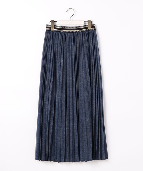 NICOLE white（ニコルホワイト）の「シアーデニムプリーツスカート（スカート・レディース・サックスブルー/ブルー・FREE）」の18枚目の写真